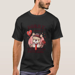 My Valentine Has Paws Valentine Hearts French Bull T-Shirt