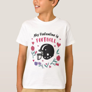 My Valentine is Football Invitation Postcard T-Shi T-Shirt