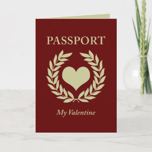 my valentine passport holiday card