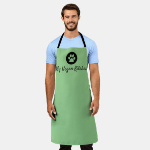 My Vegan Kitchen Green Apron (Large)