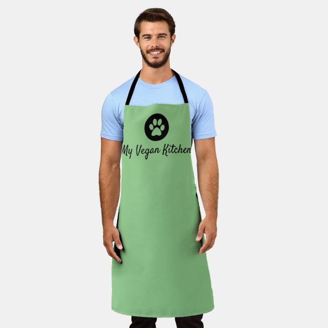 My Vegan Kitchen Green Apron (Large) (Worn)