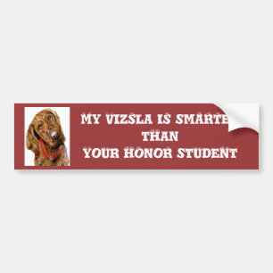 My Vizsla is smarter Bumper sticker
