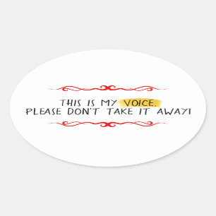 My Voice AAC Oval Sticker