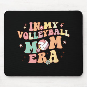 My Volleyball Mom Era Game Day Cute Retro Volleyba Mouse Pad
