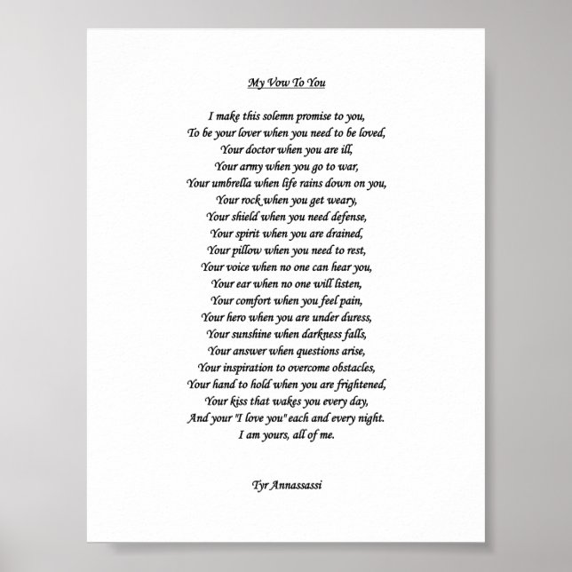 MY VOW POSTER (Front)