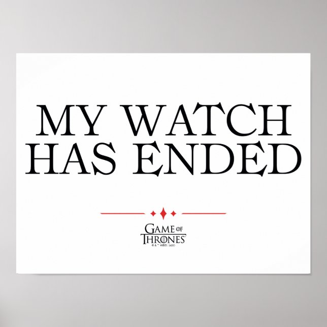 My Watch Has Ended Poster (Front)