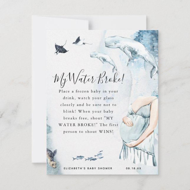 My Water Broke | Baby Shower Game (Front)