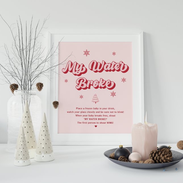 My Water Broke Christmas Baby Shower Game Poster (Creator Uploaded)