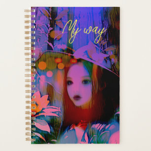 My way, a beautiful woman abstract  planner