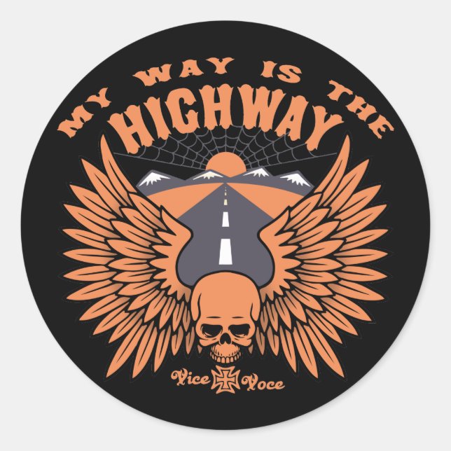 My Way Highway Classic Round Sticker (Front)