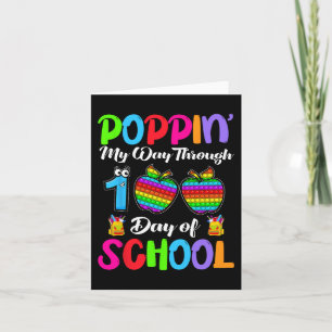 My Way Hrough 100 Days Of School Boys Girls Kids  Card