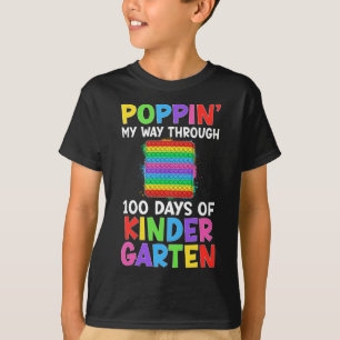 My Way Through 100 Days Of Kindergarten Student Ki T-Shirt