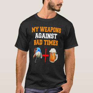My Weapons Against Bad Times Beer And Baseball  De T-Shirt