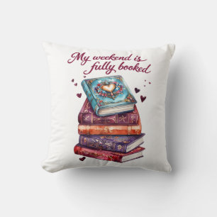 My weekend is fully booked throw pillow