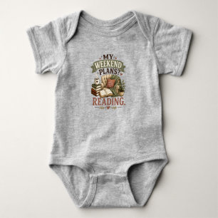 My Weekend Plans Reading Book Lover Cozy Reading Baby Bodysuit