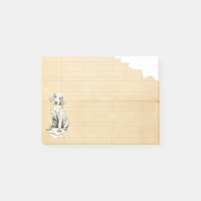 My Weimaraner Ate My Homework Post-it Notes (Front)