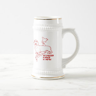 my weiner is huge in japan beer stein