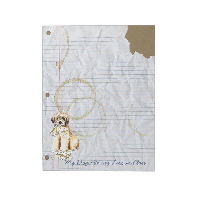 My Wheaten Ate My Lesson Plan Notepad (Rotated)