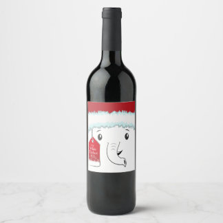 My White Elephant Gift Wine Label