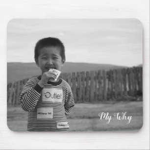 My Why Customizable Text Photo Black And White Mouse Pad