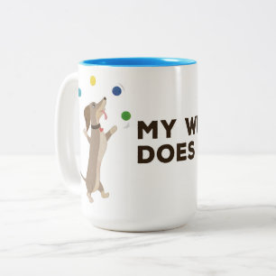 My Wiener Does Tricks Two-Tone Coffee Mug