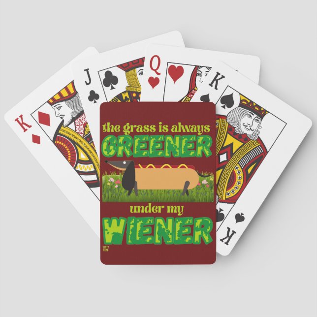   "MY WIENER"  PLAYING CARDS (Back)