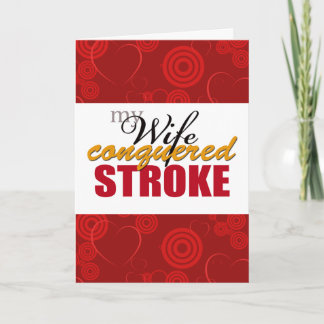 My Wife Conquered Stroke Thank You Card