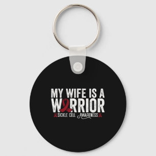 My Wife Is A Warrior Sca Sickle Cell Disease Aware Keychain