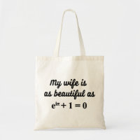 My wife is as beautiful as Euler's Identity bag