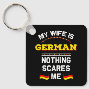 My Wife is German Alemania Republic Germany Roots  Keychain