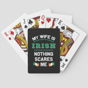 My Wife is Irish Eire Republic Ireland Roots Flag Playing Cards