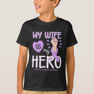 My Wife Is My Hero Pancreatic Cancer Awareness T T-Shirt