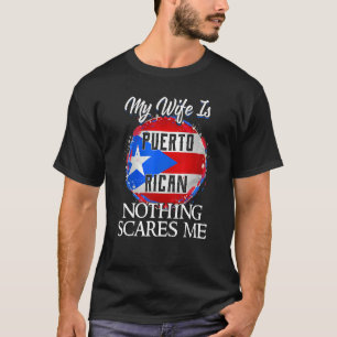 My Wife Is Puerto Rican Rico Heritage Roots Flag H T-Shirt