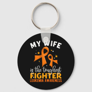 My Wife Is The Toughest Fighter Leukaemia Awarenes Keychain