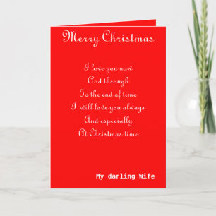 My wife romantic Christmas greeting cards