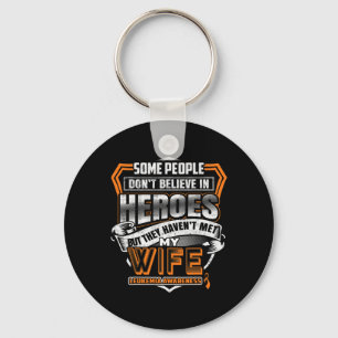 My Wife's Fight Is My Fight Leukaemia Awareness 2 Keychain