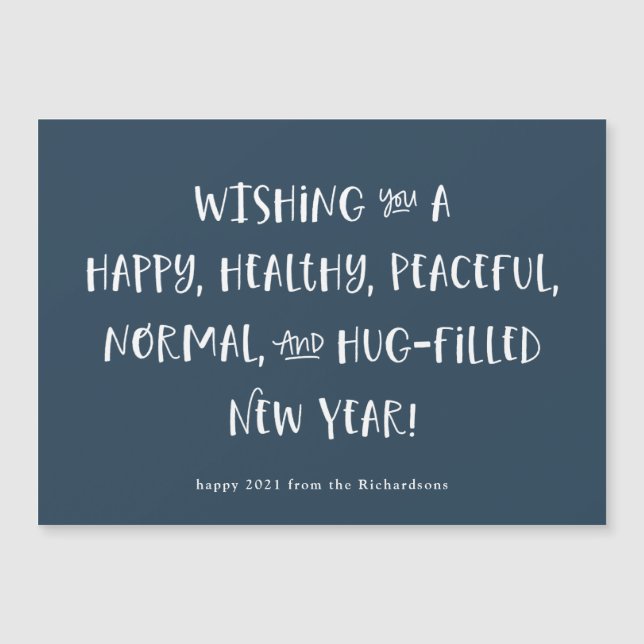 My Wish for 2021 | Blue Happy New Year (Front)