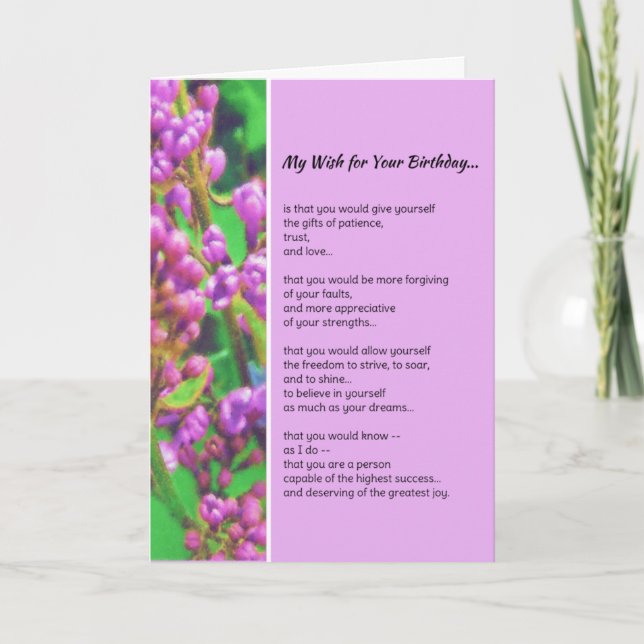 My Wish For Your Birthday... Card (Front)