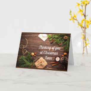 MY  WISHES FOR CHRISTMAS TO MY TWIN CARD