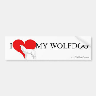 ♥ MY WOLFDOG BUMPER STICKER