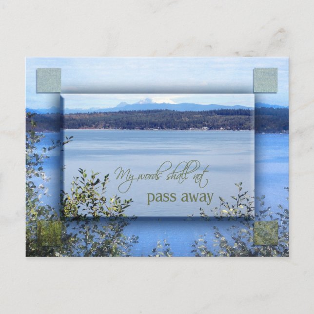 My Words Shall Not Pass Away Postcard (Front)