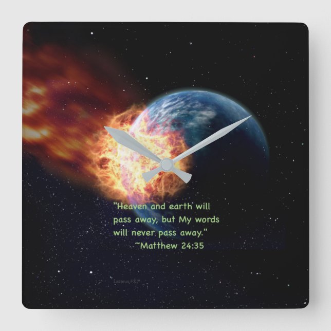 "My Words" Square Wall Clock (Front)