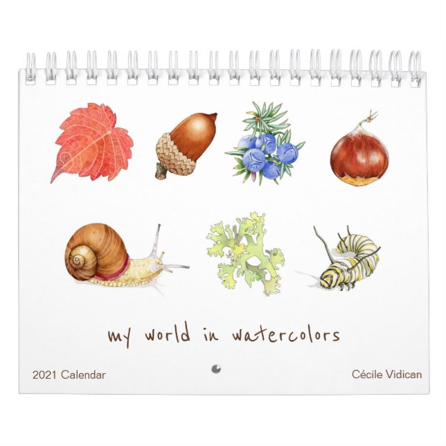 My World in Watercolors 2021 Calendar (Cover)