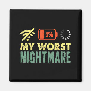 My Worst Low Battery Funny Gamers Humor Men  Magnet