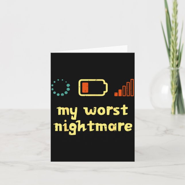 My Worst Low Wifi Signal Funny Gamer Men Boys Kids Card (Front)