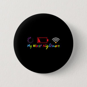 My Worst Scary Night Funny Present For Gamer Gamer 2 Inch Round Button