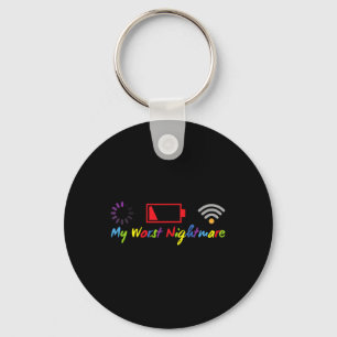 My Worst Scary Night Funny Present For Gamer Gamer Keychain
