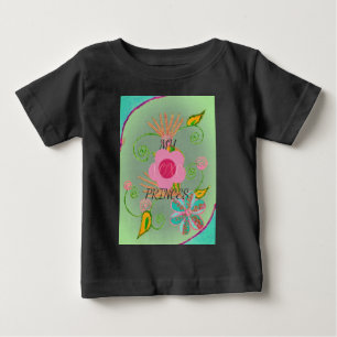 My XOXO Little Princess Floral Art Print Design Baby T-Shirt