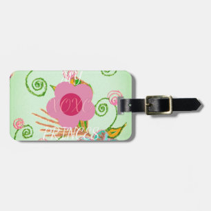 My XOXO Little Princess Floral Art Print Design Luggage Tag