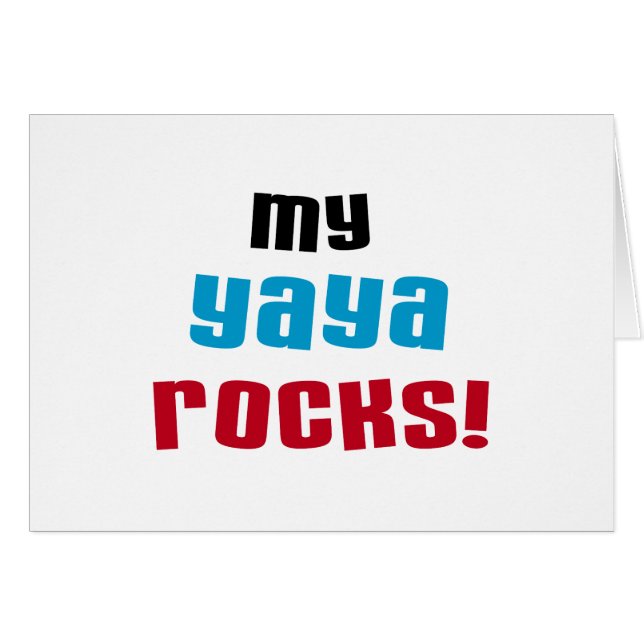 My Yaya Rocks T shirts and Gifts (Front Horizontal)